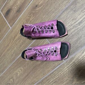 Elegant Purple Lace-Up Women's Sandals